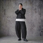 Ballonhose schwarz crash Popeline luftig Oversize Sommerlook AKH Premium Modeare weite Damenhose avantgarde bequem modern