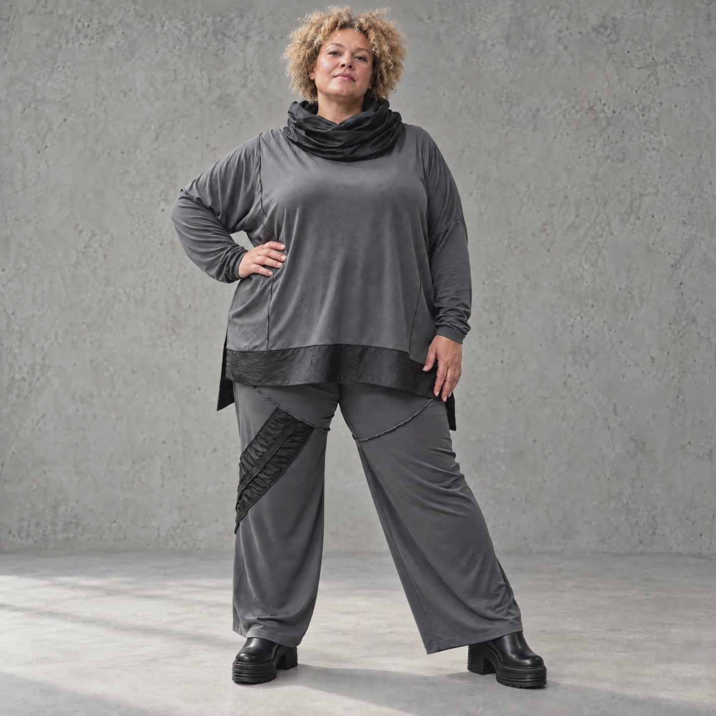 Jerseyhose mit elastischem Bund aus weichem Stretchstoff im geraden Komfortschnitt